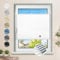 Plissee ohne Bohren Verdunkelung Klemmfix Weiß 90x120cm Thermo Plissees 100% Verdunklung Rollos für Fenster & Tür Verdunklungsplissee ohne Bohren Sichtschutz und Sonnenschutz