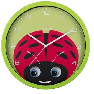 Karlsson Wanduhr Peekaboo Ladybug - Grün - 30.8x4.5x30.8cm