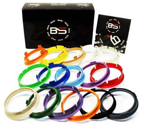 Anelli Di Centraggio da 76.1 a 57.1 in Plastica per Cerchi in lega Cerchioni Kit composto da 4 pezzi