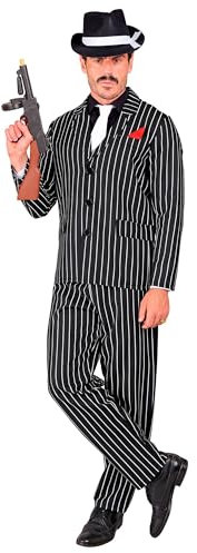 W WIDMANN MILANO Party Fashion - Kostüm Gangster, Nadelstreifen Anzug, Verbrecher, Mafia Boss, Faschingskostüme