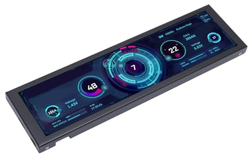 8,8 Zoll PC Temp Screen, 1920x480 Display, Computer-Sekundär Bildschirm mit Typ C, PH-Schnitts Telle, Unterstützung Bis zu 256G, Horizontaler Vertikaler Schalter, 360 ° Rotation
