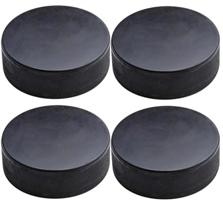 Yonuaret Street Hockey Puck, Hockey Puck | Hockey für klassische Schulung Offizielle Regulierungsgröße 4x,Innensportlieferungen Dicke 1 Zoll Durchmesser 3-Zoll-Trainingsausrüstung für den Innenraum im