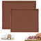 2 Stück Silikonmatte mit Rand,30cm*40cm Silikon Backmatte, Backmatte Silikon Backofen, Dauerbackmatte, Silikonbackmatte Backmatten Braune Silikonmatte für Küche und Backen