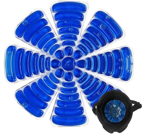 Kühlmütze, Kühlakkus – Kopfkühler, leichter Helm, Mützeneinsatz, Eispack-Einsatz, wiederverwendbares Kopfpolster zum Kühlen von Damen und Herren