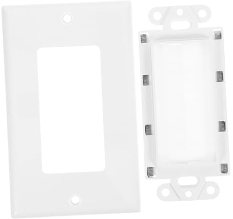 HOMOCONO 2pcs Brush Insert Panel for Efficient Cable Management Multimedia Wall Plate for Home Office Neat Organization Reduced Clutter Pass Through Design