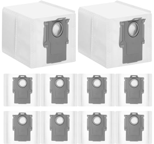 10 Stück Staubbeutel für Roborock S7 MaxV Ultra/S7 Pro Ultra/Q7 Max+/S8+/Q5+ Staubsauger Absaugstation, Großer Kapazität,Ersatz Staubsaugerbeutel Ersatzteile (10PCS)