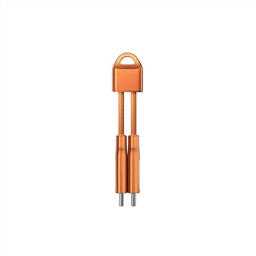 NOMAD ChargeKey V2 | USB C auf USB C Schlüsselanhänger Ladegerät | Die ultimative Ladelösung für unterwegs | tragbares Ladegerät für iPhone | Schlüsselanhänger | Stellar Orange