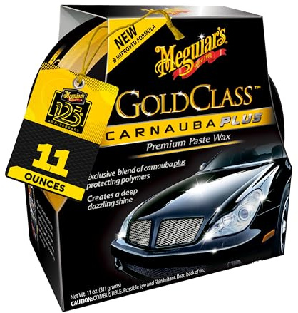 Meguiar’s Gold Class Carnauba Plus Premium Paste Wax, Car Wax Paste For Diy Drivers & Detailers, Car Wax With Carnauba + Polymer Protection For Deep Gloss, Clear Coats On Cars, Trucks & Suvs -11 Oz