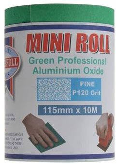 Faithfull FAIAR10120G 10M Fine (120 Grit) Sandpaper Roll Green (Pro) 115mm x 10M