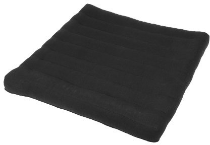 Handelsturm Thai Sitzkissen 50x50, Auflage mit hochwertiger Füllung aus Kapok, Thaikissen Sitz schwarz, quadratisches Bodenkissen