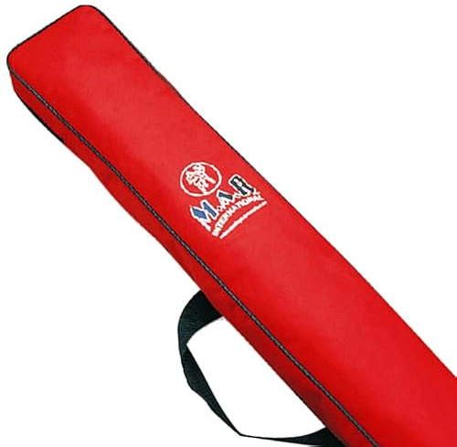 MAR INTERNATIONAL Carry Case for Jo & Bo Staffs 4ft/122cm Long Senshi Japan Jo Carry Case Long Bokken, Shinai Cover Case Martial Arts Heavy-Duty Nylon Coated Case Bag – Red