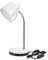 Aigostar schreibtischlampe kinder retro， tischlampe mit kabel， ohne glühbirne， passend für E27 modell glühbirne (Max 11 W)， desk lamp mit flexibler metallarm， nachttischlampe， weiß