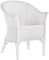 Rattansessel Natur in der Farbe Weiss Rattanstuhl Lounge/Wartezimmerstuhl Esszimmerstuhl weiß mit Armlehne Gastro Hell Korb