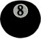 Patch gestickt Aufnäher Billardkugel 8 Biker schwarz