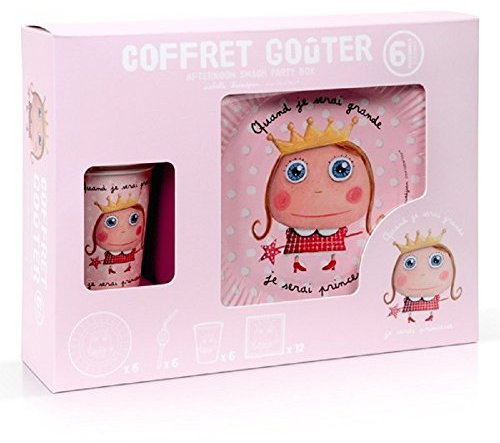 Coffret goûter- Quand je serai grand je serai princesse - rose - création Isabelle Kessedjian