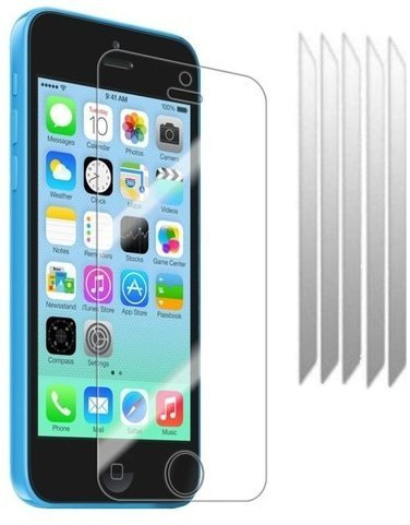 teKKno® [PACK OF 5] Apple iPhone SE 4 Inch LCD Screen Protectors Guards And Cleaning Cloths