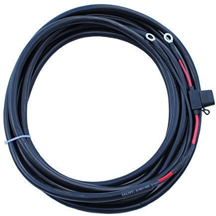 5m 4.0mm2 dual core extension cable with a fuse holder, 15A fuse and ring terminals (8mm)