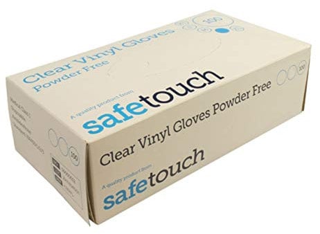 SafeTouch 50000011 Powder Free Clear Vinyl Gloves, Medium (Pack of 100) (Packaging May Vary)