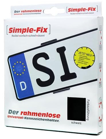 Zwei Rahmenlose Kennzeichenhalter von SIMPLE FIX
