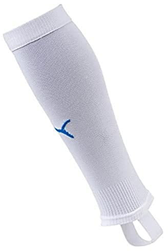 Puma Team Liga Socks Core Calzettoni da Calcio, Bianco (White/Electric Blue Lemonade), 43-46 Uomo