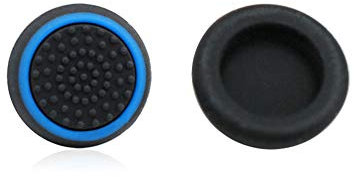 HuhuswwBin Thumb Grips,Joystick cap,2Pcs Coperchio in Silicone Antiscivolo per Joystick cap per Prese PS4 per Xbox 360 Xbox One Black + Blue
