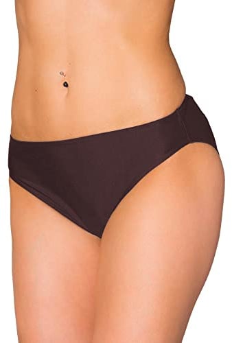 Aquarti Bikinihose Damen mit mittlerem Bund, Braun, 38
