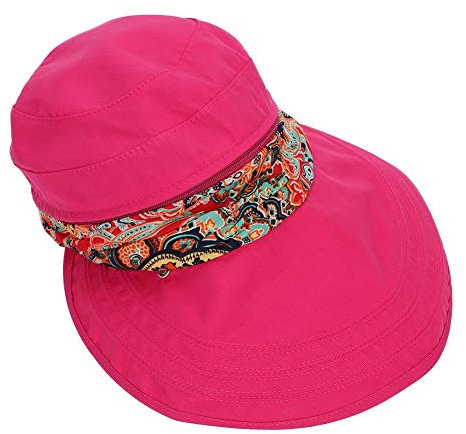 Femme Casquette Visière Large Bord Chapeau de Soleil Plage Voyage Eté Capeline de Camping Pêche Vélo Jardinage Pliable Protection Solaire Complète avec Foulard Protège-nuque Détachable UPF 50+ Anti-UV