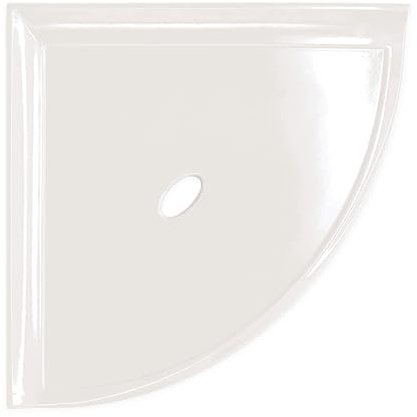 Questech Decor Eck-Duschregal, Badezimmer-Caddy, Wandmontage, Nachrüstung für geflieste Duschwände, Badezimmer-Aufbewahrungs-Organizer, 20,3 cm, Metro-Design, Weiß poliert