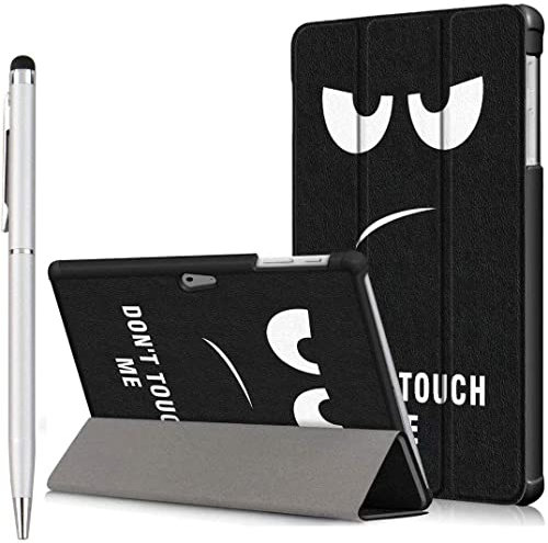 MI-KOU Custodia per Microsoft Surface Go 2 2020/Go 2018, Cover Protettiva Ultra Sottile PU di alta qualità con Funzione di Supporto,Occhio di fuliggine