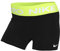 Nike Damen W Np 365 3in Shorts, Schwarz/Volt, XL EU