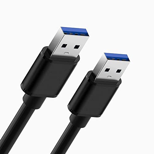 CABLEPELADO Cavo USB 3.0 Super Veloce| Cavo dati USB tipo A maschio maschio | Alta velocità 5 Gbps per computer, TV Box, HDD esterno, base ventole, hub USB, Raspberry Pi | Nero | 3 metri