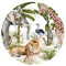 Little Deco Wandtattoo Sticker Kinderzimmer Waldtiere Wanddeko Spielzimmer Löwe Giraffe Wandaufkleber Schlafzimmer Junge Mädchen Baby Wandbild rund DL606-7