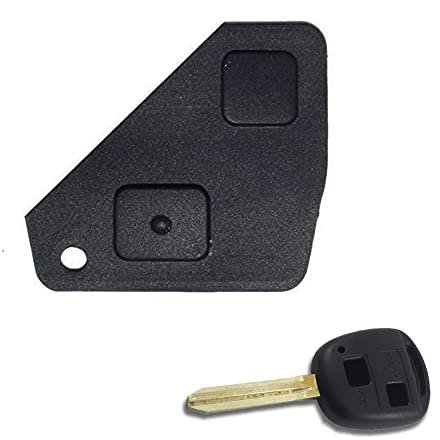 SALPIE Gommino 2 Tasti Nero Ricambio Telecomando Guscio Chiave Toyota Yaris Ricambi Scocca Chiavi Auto Logo Cover Membrana Pulsanti (PULSANTI, PULSANTI)