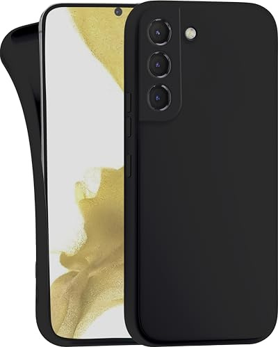 MyGadget Hülle kompatibel mit Samsung Galaxy S22 - robuste Handyhülle TPU Case Slim Silikonhülle - Back Cover Kratzfest Schutzhülle - Matt Schwarz