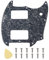 Yootones HH Gitarren-Schlagbrett mit 9 Löchern, runde Ecken, 2 Humbucker, kompatibel mit Squier Bullet Series Mustang E-Gitarre (4-lagig, schwarze Perle)