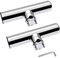 KAOLALI Bootsrutenhalter für Boote, Yachten, Edelstahl, 360 Grad verstellbar, geeignet für Schienen von 22 mm bis 26 mm (2 Stück)