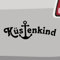 Küstenkind Aufkleber - 6 Größen, 21 Farben - Anker, Nordsee, Hamburg, Ostsee - Schwarz, Vinyl, Küsten-Sticker für Auto, Glas, Metall, PVC, Holz