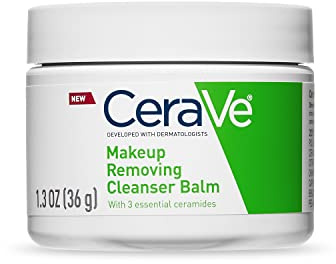 CeraVe Cleansing Balm Makeup Remover, Waterproof Makeup Remover With Ceramides & Plant-Based Jojoba Oil To Nourish & Hydrate, Non-Comedogenic & Fragrance Free, 1.3 Oz