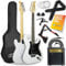 3rd Avenue XF Full Size 4/4 Electric Guitar Ultimate Kit with 10W Amp, Cable, Stand, Gig Bag, Strap, Spare Strings, Picks, Capo – White