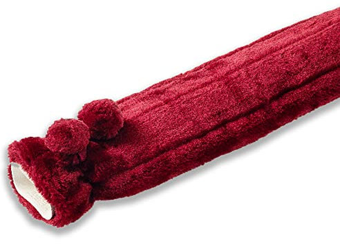 Blue Canyon Long Hot Water Bottle| Luxurious Faux Fur Cover| 2L Capacity| Thermal Rubber Bottle with Cover| Cosy & Warm| Back & Period Pain Relief, Stress Relief | BS 1970:2012 Compliant| (Burgundy)