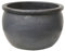 STONE art & more Pflanzgefäß Blumentopf Pflanzkübel Pflanzschale Gardenia Ø 38cm H 24cm anthrazit glasiert frostfest traditionelle Handarbeit aus Vietnam