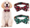 Cobee Weihnachten Hund Fliege Halsband mit Anhänger,2 Stück Christmas Dog Bowtie Collar with Pendan einstellbar Breakaway Welpen Halsband für kleine mittelgroße Jungen Mädchen Hunde
