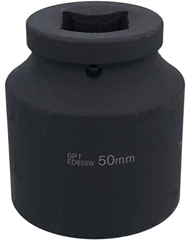 1 Drive 50mm Deep MM Impact Impacted Socket 6 Sided Single Hex
