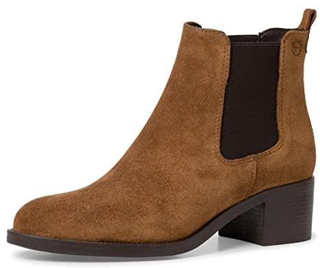 Tamaris Women' 1-1-25026-41 Ankle Boot, Brown Cognac Suede, 3.5 UK