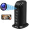 Nisanmoon 2.4/5G WiFi Cámara Oculta HD 1080P con 5 Puertos USB Cargador - Mini Espía Oculto con Apoyo Detección de Movimiento y Tuya Smart App Vista Remota
