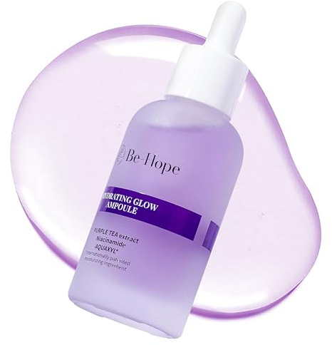 BE-HOPE Luxury Vegan Glow Ampoule 50 ml, hydratisierend Gesichtsserum für strahlenden Teint, für alle Hauttypen