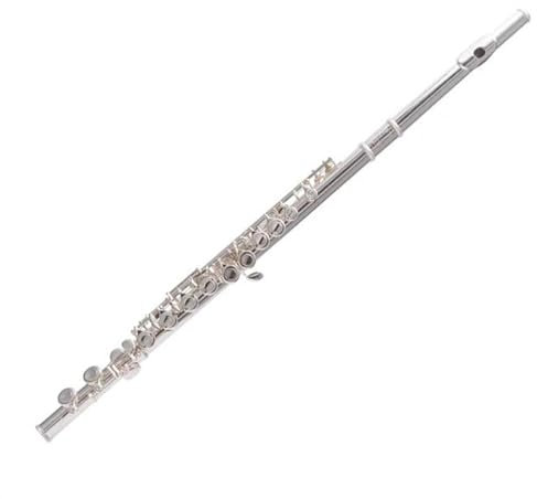 Offene C-Ton-Cupronickel-Flöten, 16 Tasten, Versilberte Tasten, Flöte Mit Ständer, Etui-Zubehör Querflöte kit