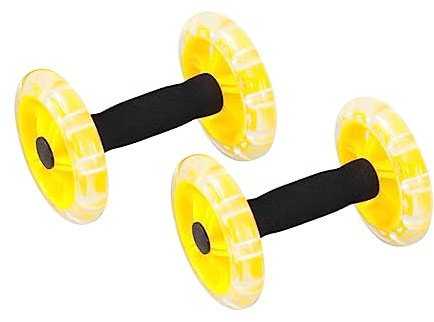 Doppel Bauchroller mit Rebound für Bauchmuskeltraining, Gelb