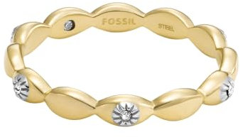 Fossil Damen-Ring Sutton Gold Edelstahl JF047967106, Edelstahl, Kein Edelstein