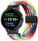 Issinlky Bracelet tressé en nylon pour Garmin Venu 2S/Venu 3S/Vivomove 3S/Vivoactive 4S, 18mm élastique pour Fossil Ladies Gen 6/5E/4/3/Withings Steel HR 36mm